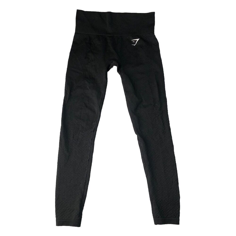 Gymshark Women’s Black Dark Gray Leggings Size Small